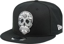 New Era Las Vegas Oakland Raiders Sugar Skull Black Snapback Cap 9Fifty OSFA
