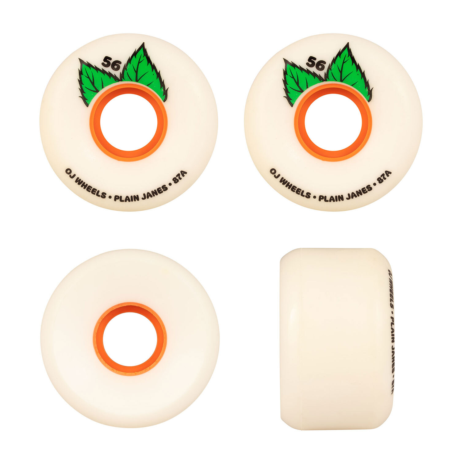 OJ III Skateboard Wheels 56mm Plain Jane Keyframe V2 87A Whi