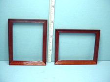 Miniature Picture Frames Wooden 2  HZ Mahogany Jacquelines 1/12th Scale