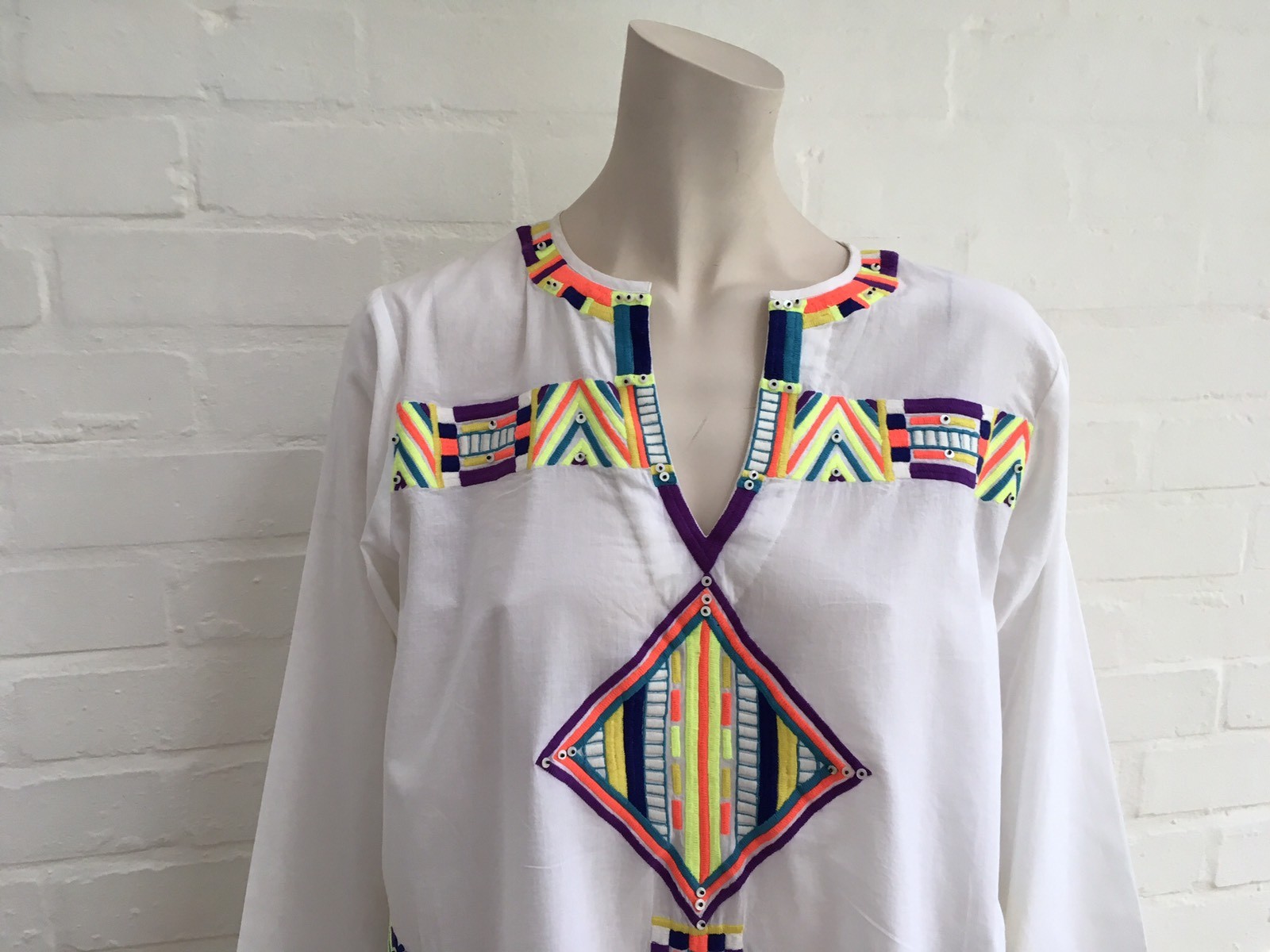 ANOUK GREWAL Hand Embroidered Beaded COVER UP Kaftan … Gem