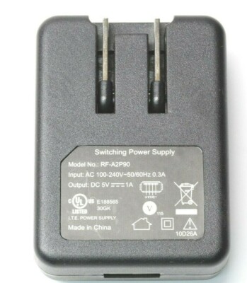  RocketFish RF-A2P90 AC Power Supply Adapter Charger Output DC 5V 1A