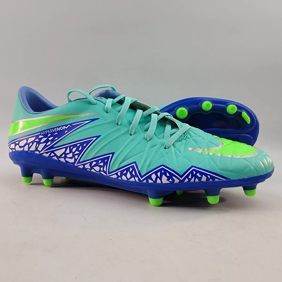 Nike Hypervenom Phatal 2 FG Soccer Cleats Womens 7.5 Blue Purple
