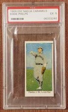 1909 E92 Nadja Caramels Eddie Phelps PSA 5 Population 1 of 3 - Six Graded Higher