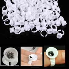 100× Disposable Permanent Makeup Pigment Ink Ring Holders Cups Tattoo Supply Big