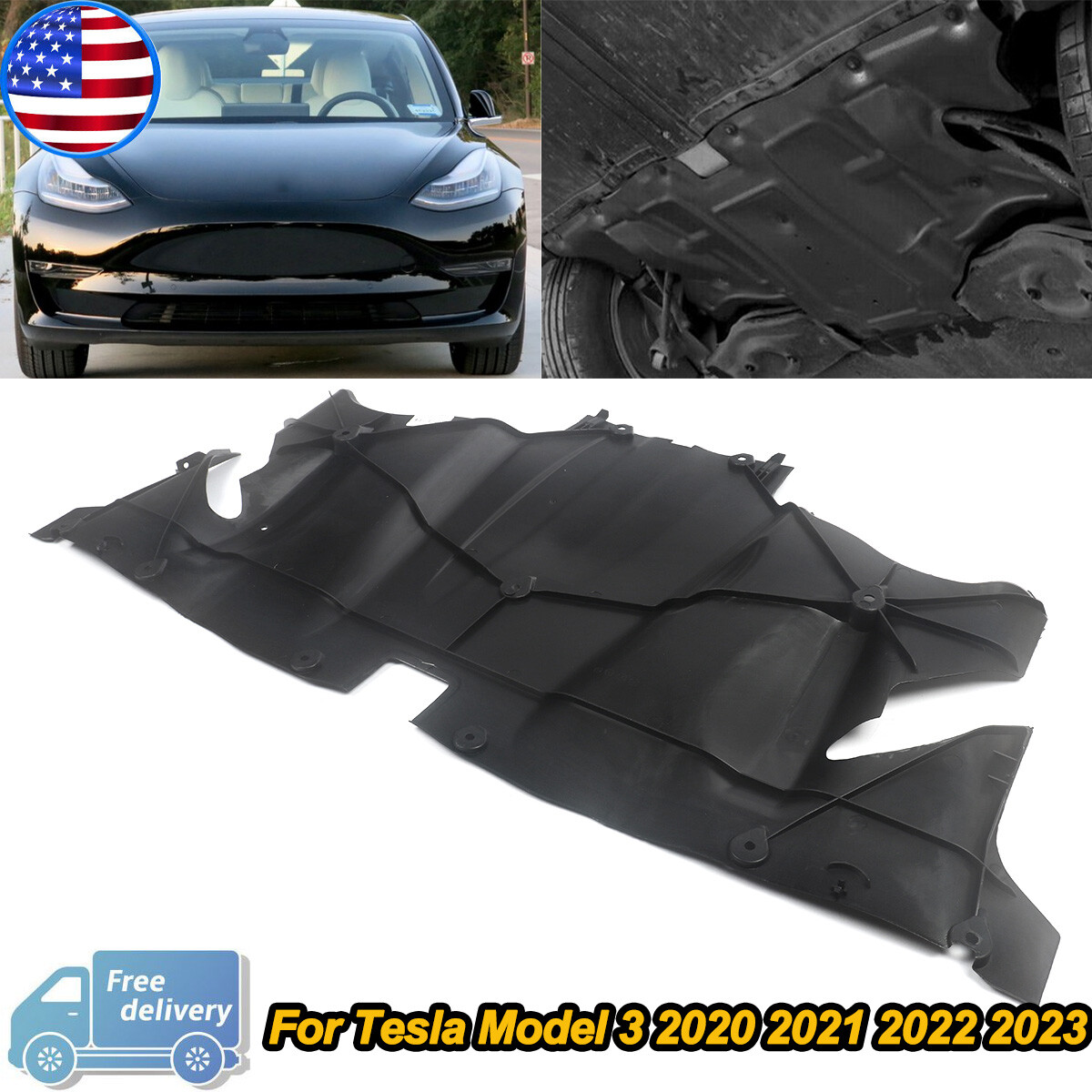 For 2017-2020 23 Tesla Model 3/Y Rear Under Body Aero Splash