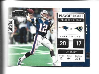 2021 Panini Contenders #PLT-TBR Tom Brady card, New England