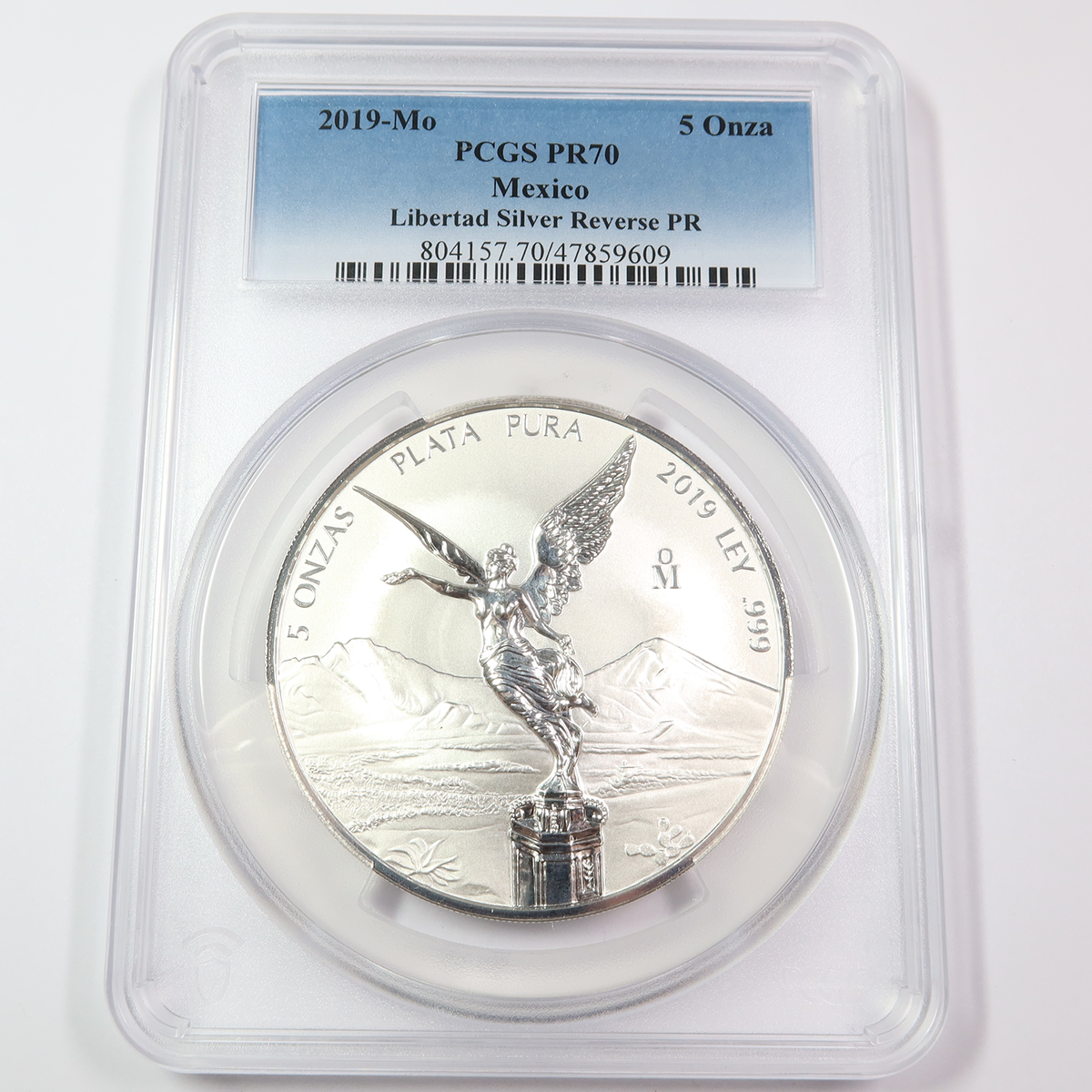2019 Mo PCGS PR70 REVERSE PROOF - MEXICO - 5 oz Silver Libertad