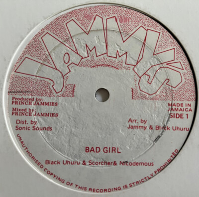 Black Uhuru Bad Girl/African Love 12'' 1979 Jammy's Jamaica Pressing Rare