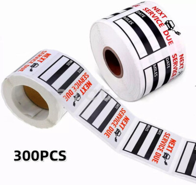 #ad 300PCS Oil Change Service Reminder Stickers Window Lite Sticker Pack 2quot;x2quot; US $2.15