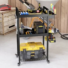 Power Tool Organizer, Tool Holder W/Wheels, Power Tool?Storage Cart For Outdoor