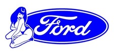 Ford Sexy Pinup Pin Up Girl Model Retro Vintage Die Cut Vinyl Car Decal Sticker
