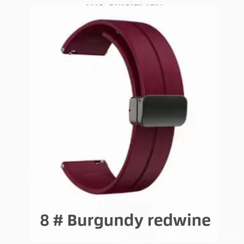 Premium Magnetic Silicone Folding Buckle Watch Strap Band 18 20 22mm Waterproof - Picture 21 of 27