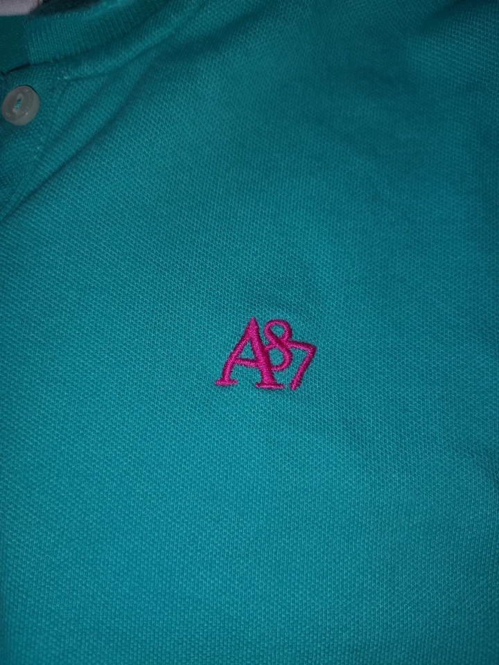 Polo Aeropostale Niñas Talla Med Bordado A87. Aqua Green Foto 2 de 3