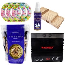 Waxness Premium Gold Stripless Waxing Kit with W-CUBE BlackWarmer and 1.65 lb