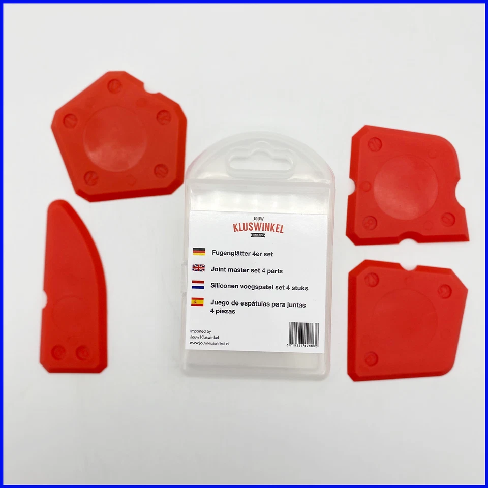 Fugenglätter Set Silikonspachtel Silikonglätter Fugenabzieher Abzieher 4tlg - Bild 2 von 4