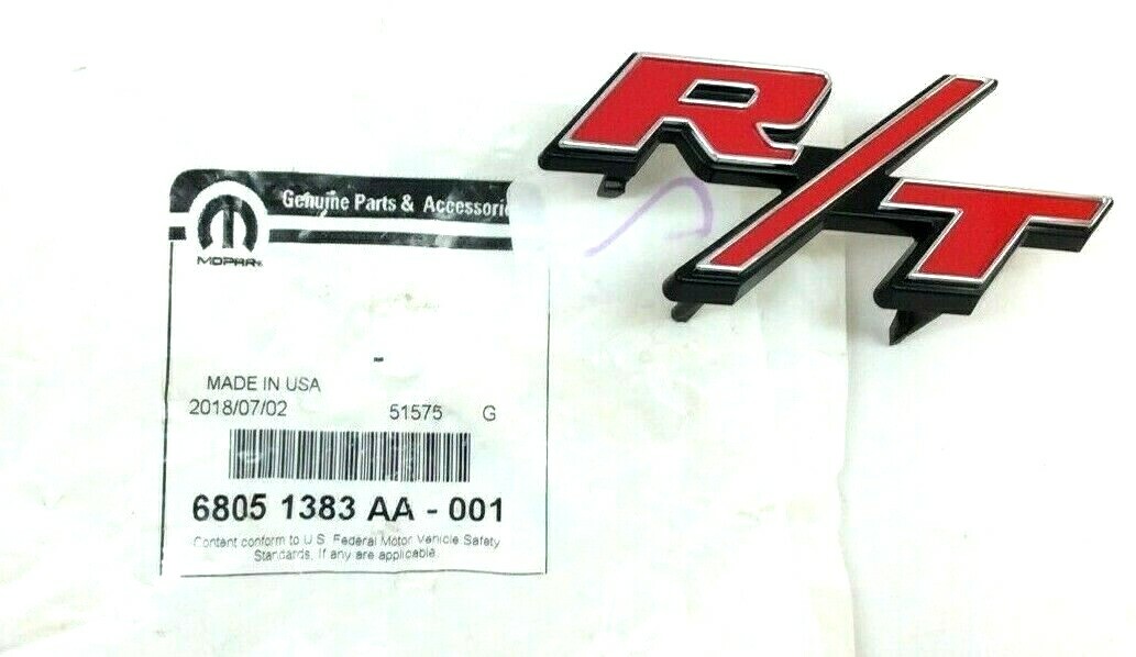 09-14 Dodge Challenger R/T front bumper grille red chrome Nameplate ...