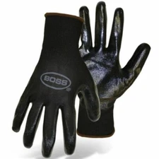 NEW BOSS 8436XL ASSEMBLY GRIP NITRILE GLOVES WORK X-LARGE  SIZE BLACK 