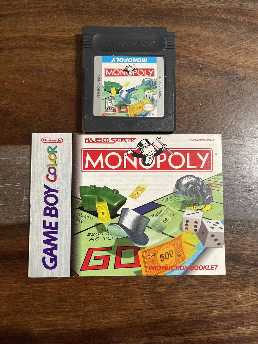 Monopoly Authentic Nintendo GameBoy Color Game Tested Works