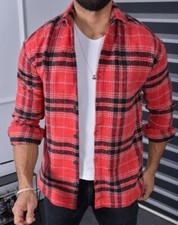 Megaman Flanellhemd Kariert Hemd Holzfällerhemd Herren Holzfäller Baumwolle 258