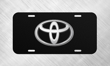 New For Toyota Simulated Carbon Fiber License Plate Auto Car Tag Free Ship