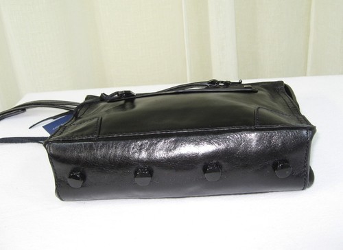 Borsa a tracolla Rebecca Minkoff Regan nuova con etichette pelle nera/hardware nero pochette $195 - Foto 7 di 12