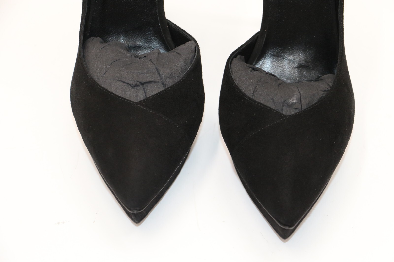 Saint Laurent Janis 105 D’Orsay decolte scamosciate plateau nere 39 5 9 5