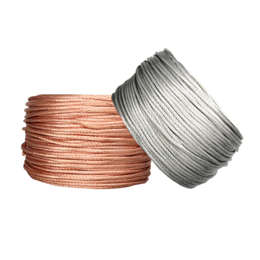 KWOKWEI 20FT Flat Copper Braid Cable, 3/8" Braided Copper Ground Strap, Bare Copper Braid Wire Ground Lead Bare Flexible Spiral Copper Flat Braid For