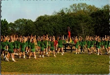 Vintage Marine Corps Recruit Depot Warm-Up Exercise Postcard