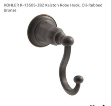 Kohler K-13505-2BZ Kelston Single Robe Hook, Oil-Rubbed Bronze