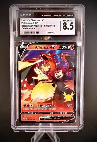 Lance's Charizard V SWSH133 SWSH: Sword & Shield Promo Cards Holo CGC 8.5