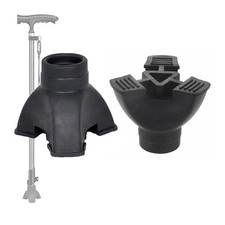 Non-Slip Rubber End Tips for Walking Canes, Sticks, and Crutches - Black