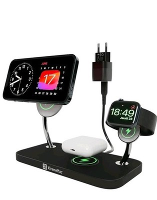XtremeMac XMG-XM3-03 Kabelloses 3-in 1 Ladegerät Apple MagSafe zertifiziert B Wa