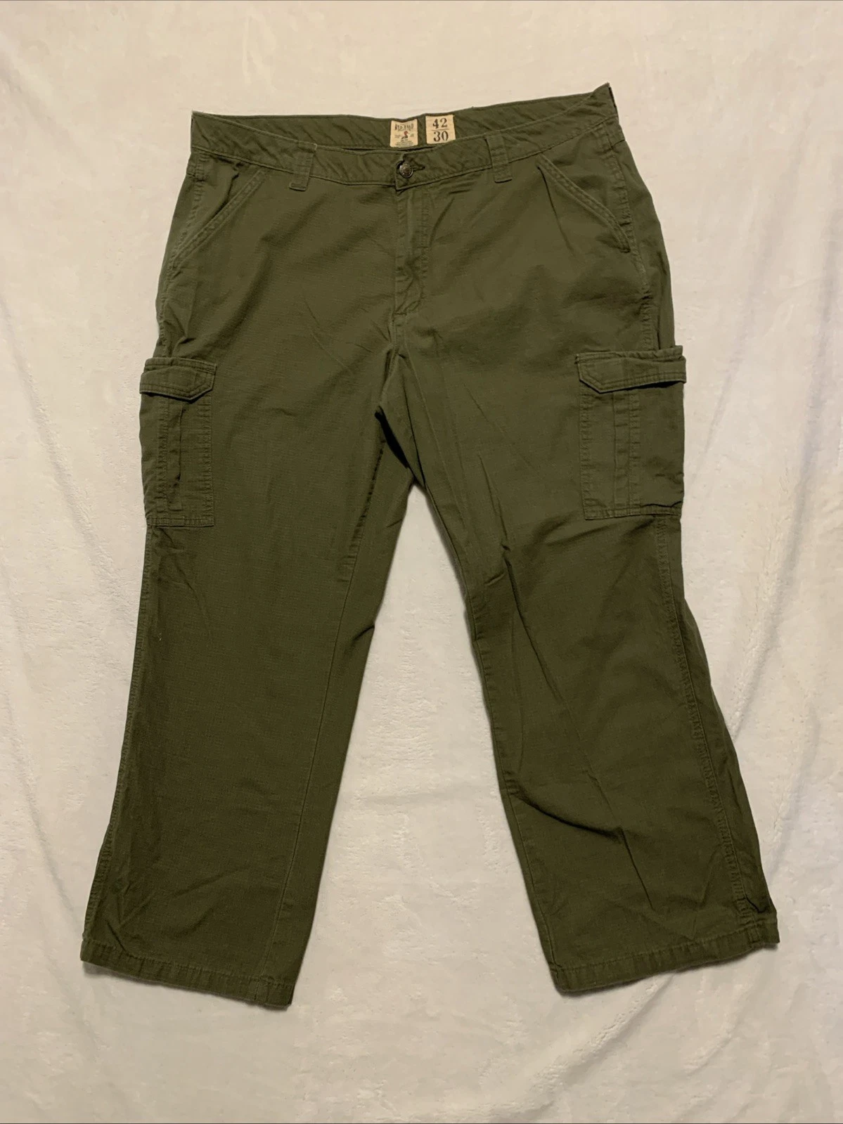 RedHead Ripstop Cargo Pants 42x30 Army Green Hiking Utility