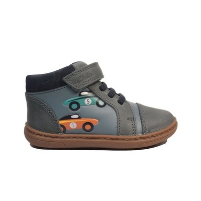 Flash Retro Kleinkind jeansblau Leder G Passform kleine Jungen Rennwagen Stiefeletten