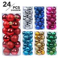 24PCs 3cm Christmas Decor Hanging Tree Balls Baubles Xmas Party Wedding Ornament
