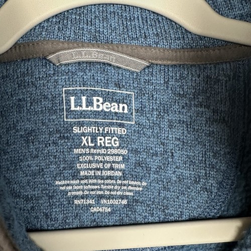 LL Bean Pullover Herren XL blau Snap-T Strickpullover leicht tailliert besser 298050 - Bild 4 von 8