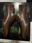 John W Nordstrom Men's Brown Leather Oxford Dress Shoes, Size 8, Apron Toe — photo 4