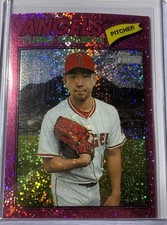 Yusei Kikuchi 2026 Topps Heritage #167 Chrome Pink Sparkle Los Angeles Angels
