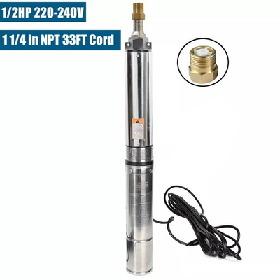 #ad 1 2HP 4quot; Deep Well Submersible Pump 220V 25 GPM 150ft head Stainless Steel $116.20