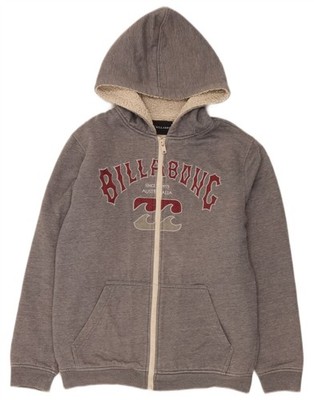 Billabong Jungen Grafik Reißverschluss Hoodie Pullover 15-16 Jahre grau Polyester BE01