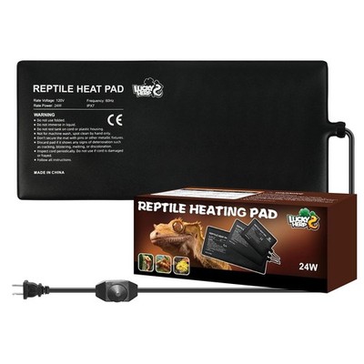 Reptile Heat Pad 8x18 Inch 24w, Under Tank Terrarium Heating Pad with Adjust ...