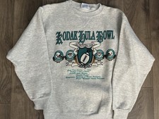 Vintage University of Hawaii College Crewneck Sweater Medium Hula Bowl USA 90s
