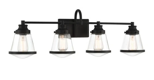 Minka Lavery 2584 Mannsdale 4 Light 33"W Vanity Light - Coal - Picture 1 of 4