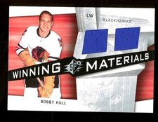 2008-09 UD SPx Hockey Winning Material Bobby Hull HOF GU Dual Patch HOCKEY CARD 