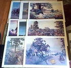 Set Of 8 Signed USA Confederate Military Lithographs (PR242)