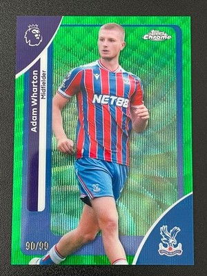 2025-26 Topps Chrome EPL - Adam Wharton Green Wave Refractor /99 Crystal Palace