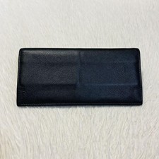 Portafoglio Prada usato bi-fold, pelle, lungo, nero Autentico Giappone