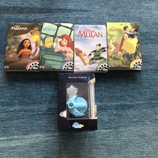 Moonlite Storytime Reels Projector W/ 4 New Sealed Reels Moana Mulan Snow White