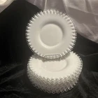 Fenton Silver Crest Ruffled 8 1/4 Inch Plates Excellent Condition Set Of Six