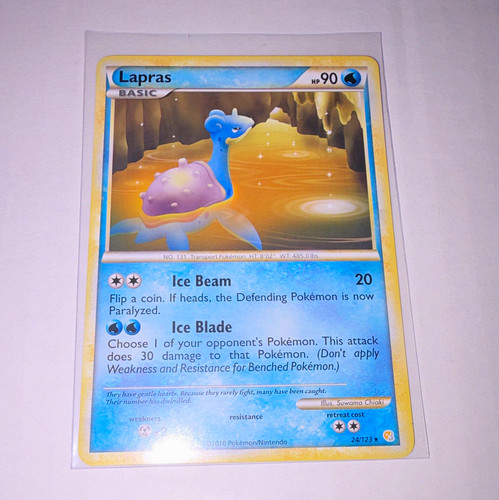 The Pokemon Company Lapras 24/123 Heartgold & Soulsilver Regular Rare 90 HP Eng